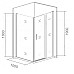 Душевая стенка Good Door Cofe SP-100-C-B 100 КФ00020 профиль Черный стекло прозрачное