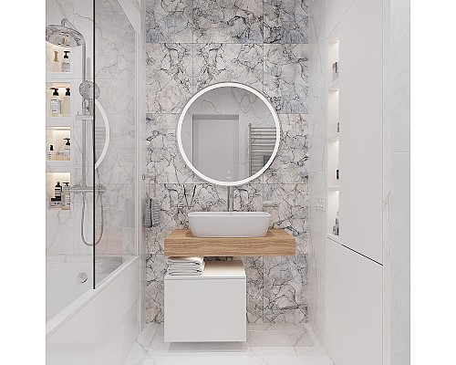 Зеркало STWORKI Мальмё 77 LED-00002461 с подсветкой с сенсорным выключателем