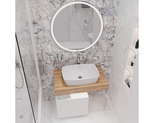 Зеркало STWORKI Мальмё 77 LED-00002461 с подсветкой с сенсорным выключателем