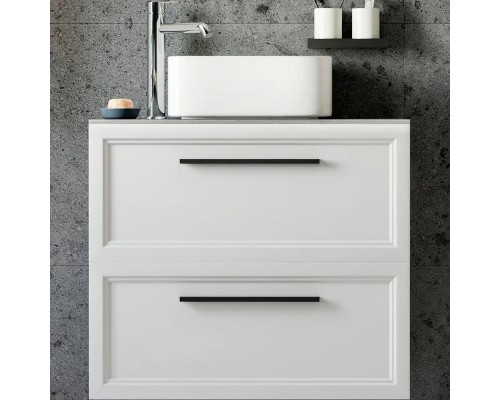 Тумба с раковиной STWORKI Эстерсунд 75 460021 подвесная Белая матовая Монте тиберио