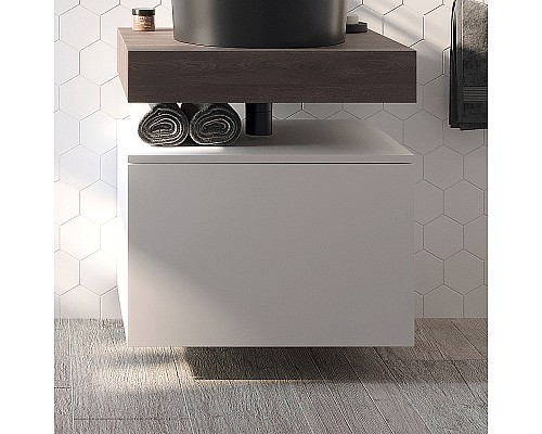 Тумба STWORKI Ольборг 60 tpUNI.60.H40.Y.VY-211CO подвесная Белая матовая