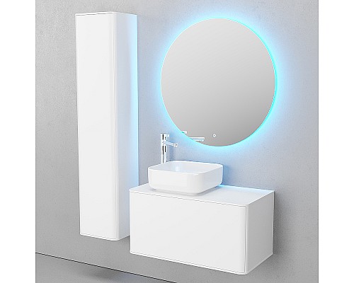 Комплект мебели для ванной STWORKI Ноттвиль 80 414407 подвесной Белый матовый