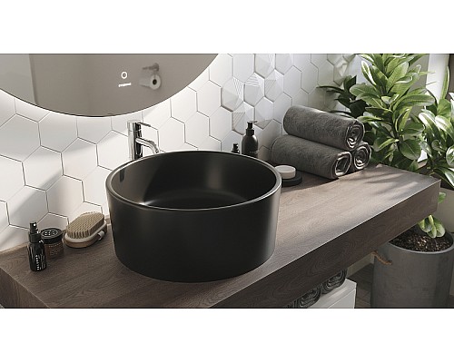 Тумба с раковиной STWORKI Ольборг 120 481989 подвесная Белая матовая Дуб карпентер