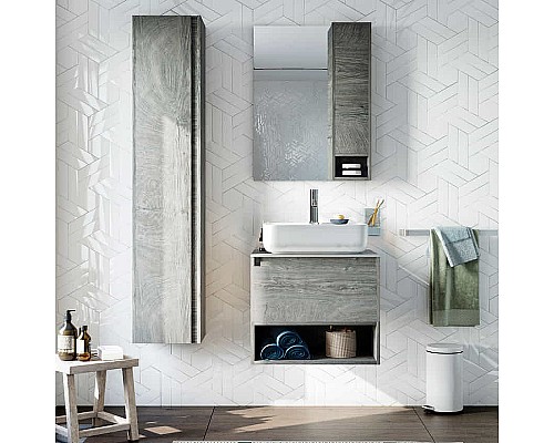 Комплект мебели для ванной STWORKI Карлстад 60 427861 подвесной Дуб рошелье