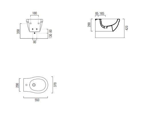 Биде GSI Classic 8765111 Белое