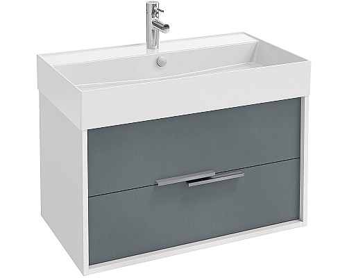 Тумба под раковину Jacob Delafon Vivienne 80 EB1667-J5-J54 подвесная Серая матовая Белая глянцевая