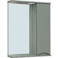 Зеркало со шкафом Runo Афина 60 00-00001207 с подсветкой Цемент