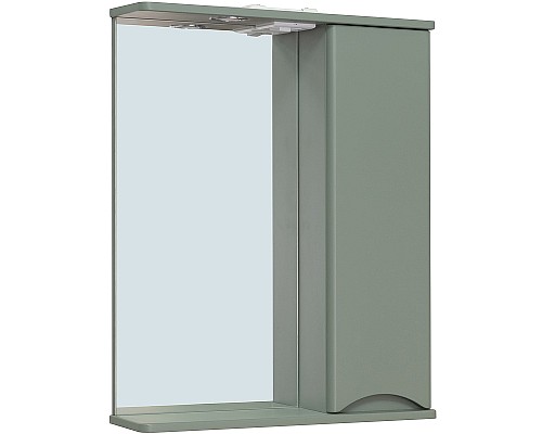 Зеркало со шкафом Runo Афина 60 00-00001207 с подсветкой Цемент