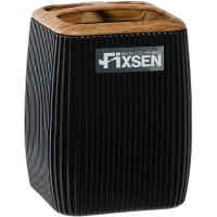 Стакан для зубных щеток Fixsen Black Wood Черный