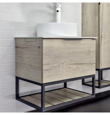 Тумба с раковиной Comforty Порто 60 00-00011397 подвесная Дуб дымчатый