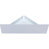 Металлическая полка Aquanet Магнум 28 302237 угловая Белая матовая