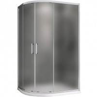 Душевой уголок Abber Schwarzer Diamant 120x90 профиль Хром стекло матовое