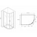 Душевой уголок Abber Schwarzer Diamant 120x90 профиль Хром стекло матовое