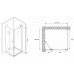 Душевой уголок Abber Zart 120x70 профиль Хром стекло прозрачное