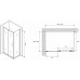 Душевой уголок Abber Schwarzer Diamant 140x100 профиль Хром стекло прозрачное