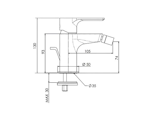 Смеситель для биде Remer Energy EY20 Хром