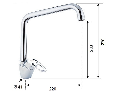 Смеситель для кухни Remer Remix R42U Хром