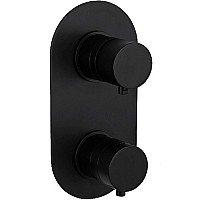 Смеситель для душа Remer Minimal Thermo NT93KBNO с термостатом Черный матовый