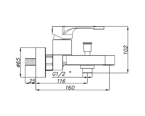 Смеситель для ванны Azario Viano AZ-15830501 Хром