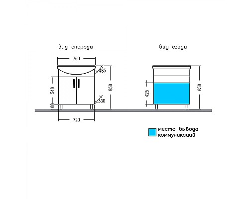 Тумба под раковину СанТа Дублин 75 223014 Белая