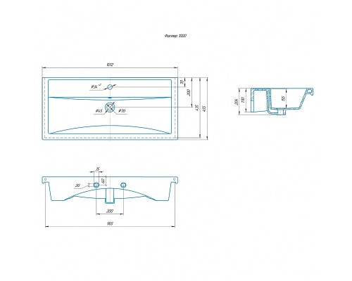Тумба под раковину СанТа Лондон 100 224040 подвесная Белая