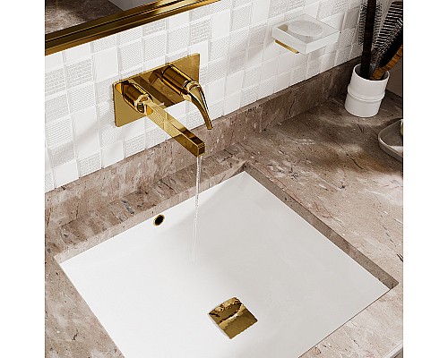 Смеситель для раковины WasserKRAFT Sauer 7130 Золото