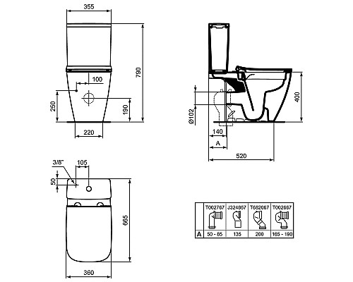 Бачок для унитаза Ideal Standard I.Life A T472301 Евробелый