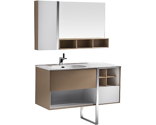 Комплект мебели для ванной Orans BC-NL014-1200 120 014NL12 подвесная Белый Бежевый