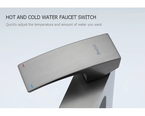 Смеситель для раковины Gappo G07-9 G1007-89 Оружейная сталь