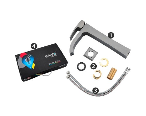 Смеситель для раковины Gappo G07-9 G1007-89 Оружейная сталь
