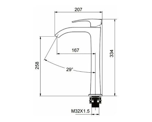 Смеситель для раковины Gappo G07-9 G1007-89 Оружейная сталь