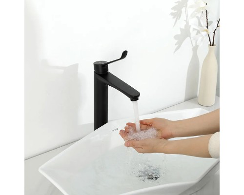 Смеситель для раковины Gappo G21-6 G1021-26 Черный матовый