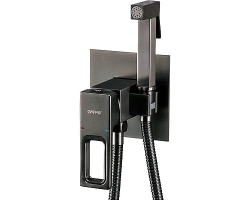 Гигиенический душ со смесителем Gappo G17-9 G7217-9 Оружейная сталь