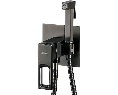 Гигиенический душ со смесителем Gappo G17-9 G7217-9 Оружейная сталь