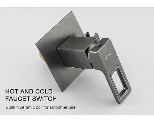 Гигиенический душ со смесителем Gappo G17-9 G7217-9 Оружейная сталь