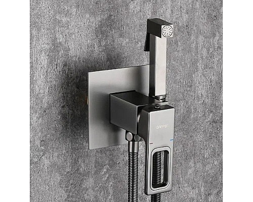 Гигиенический душ со смесителем Gappo G17-9 G7217-9 Оружейная сталь