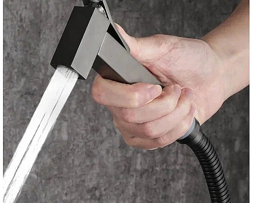 Гигиенический душ со смесителем Gappo G17-9 G7217-9 Оружейная сталь