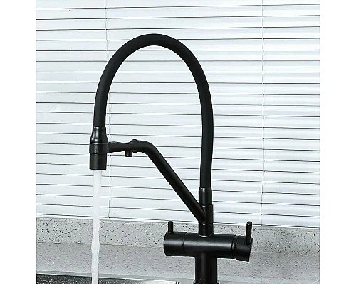 Смеситель для кухни Gappo G4398-86 Черный матовый