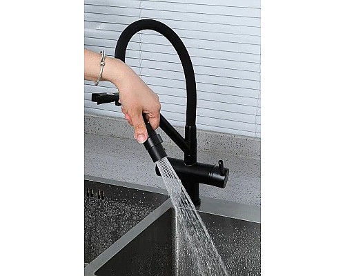 Смеситель для кухни Gappo G4398-86 Черный матовый