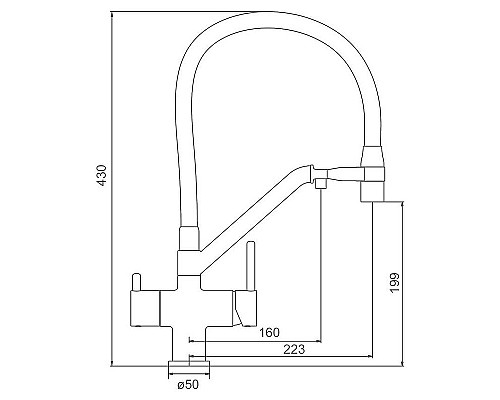 Смеситель для кухни Gappo G4398-86 Черный матовый