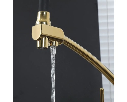 Смеситель для кухни Gappo G4398-13 Золото Черный