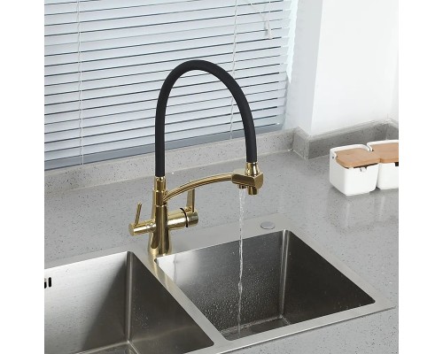 Смеситель для кухни Gappo G4398-13 Золото Черный