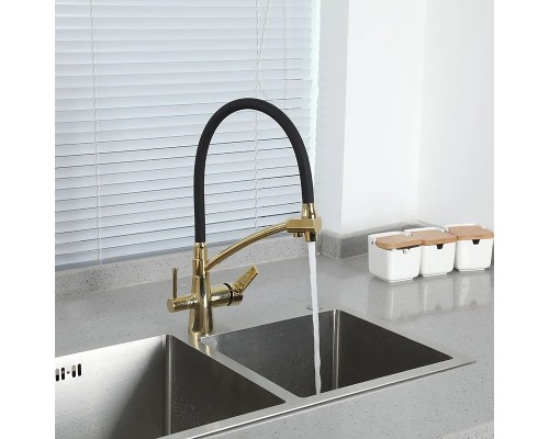 Смеситель для кухни Gappo G4398-13 Золото Черный
