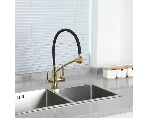 Смеситель для кухни Gappo G4398-13 Золото Черный