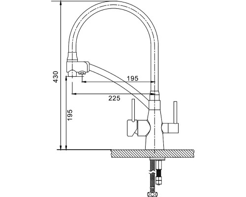 Смеситель для кухни Gappo G4398-13 Золото Черный