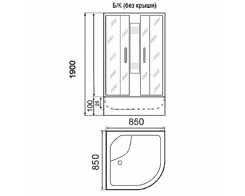 Душевая кабина Parly Effect 85x85 TMF911 без гидромассажа