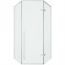 Душевой уголок Ceruttispa 100х100 C2AW профиль Белый стекло прозрачное
