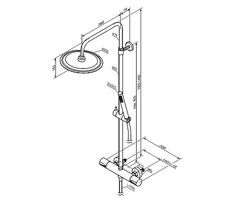 Душевая система Damixa Scandinavian Pure 936800000 с термостатом Хром