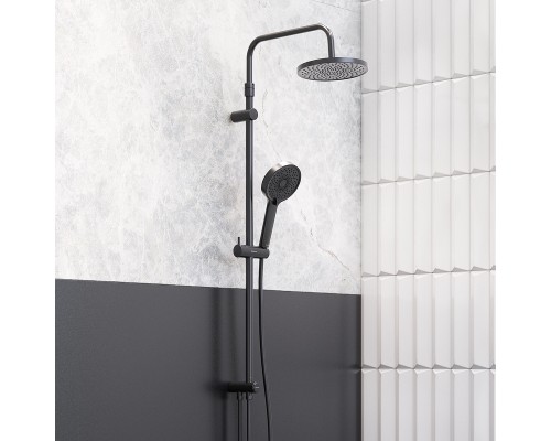 Душевая система Damixa Apollo 947000300 Черная матовая