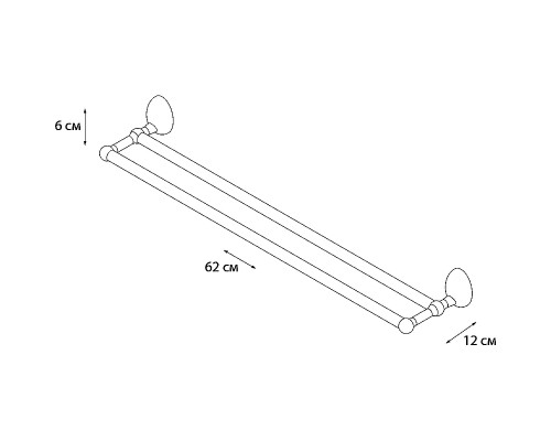Полотенцедержатель Grampus Briz GR-3002 двойной Хром